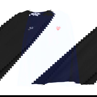 T-shirt Comme des Garçons PLAY V-Neck Crewneck Mørkeblå | az n068 051 2, 1