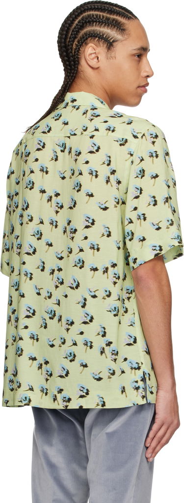 Skjorte Paul Smith Paul Smith Short Sleeve Regular Fit Floral Shirt Grøn | M1R-905U-P02577-32, 2