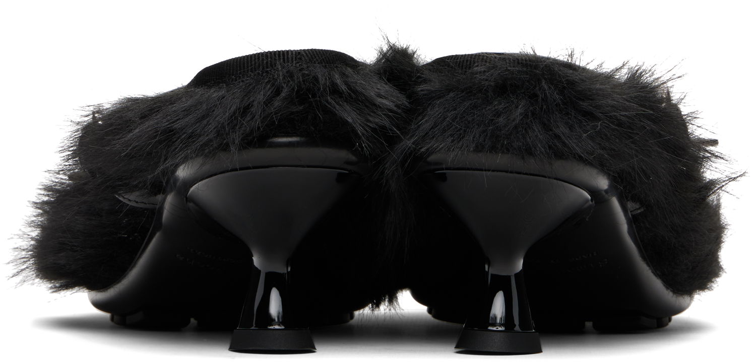 Smykker Simone Rocha Simone Rocha Faux Fur Grip Mule Heels Sort | HBG1 1090, 1