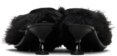 Smykker Simone Rocha Simone Rocha Faux Fur Grip Mule Heels Sort | HBG1 1090, 1