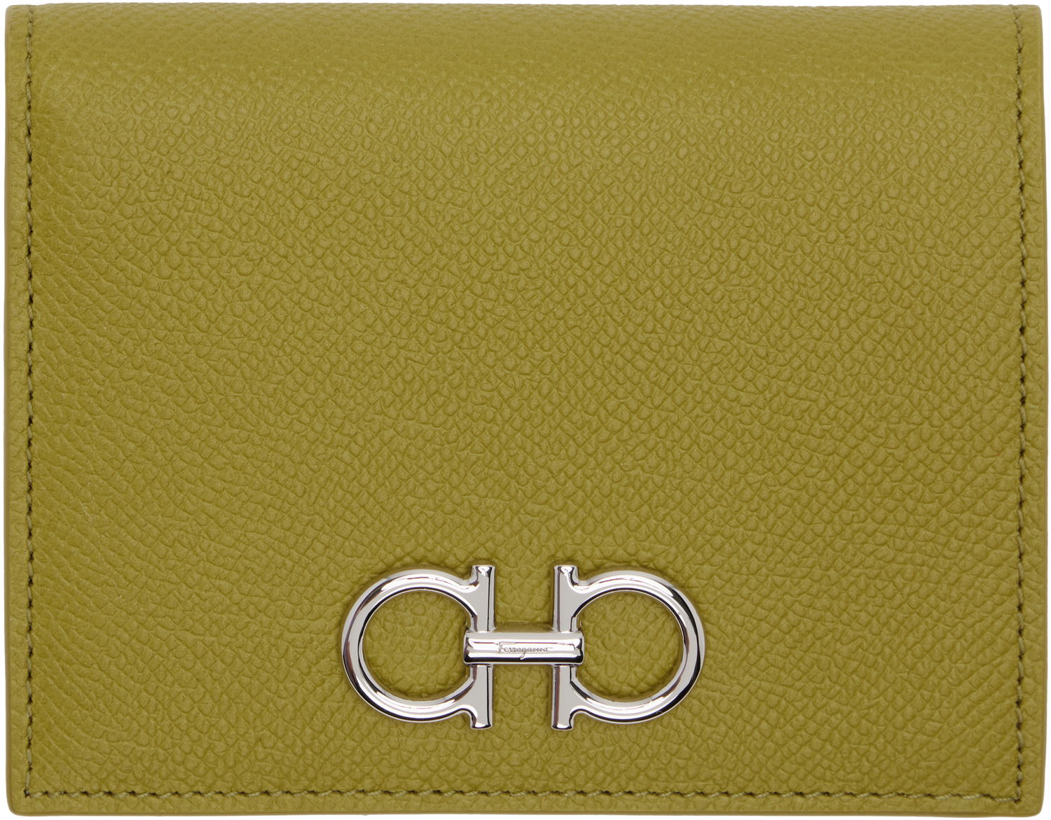 Tegnebog FERRAGAMO Ferragamo Gancini Compact Wallet Grøn | 785138, 0