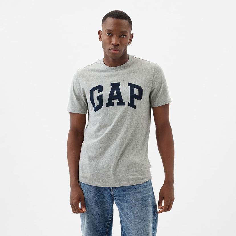 T-shirt GAP Basic Logo Tee Heather Grey Grå | 856659-00