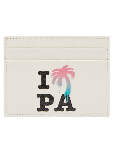 Tegnebog Palm Angels I Love PA Card Holder Multi Hvid | PMND008S23LEA0010484