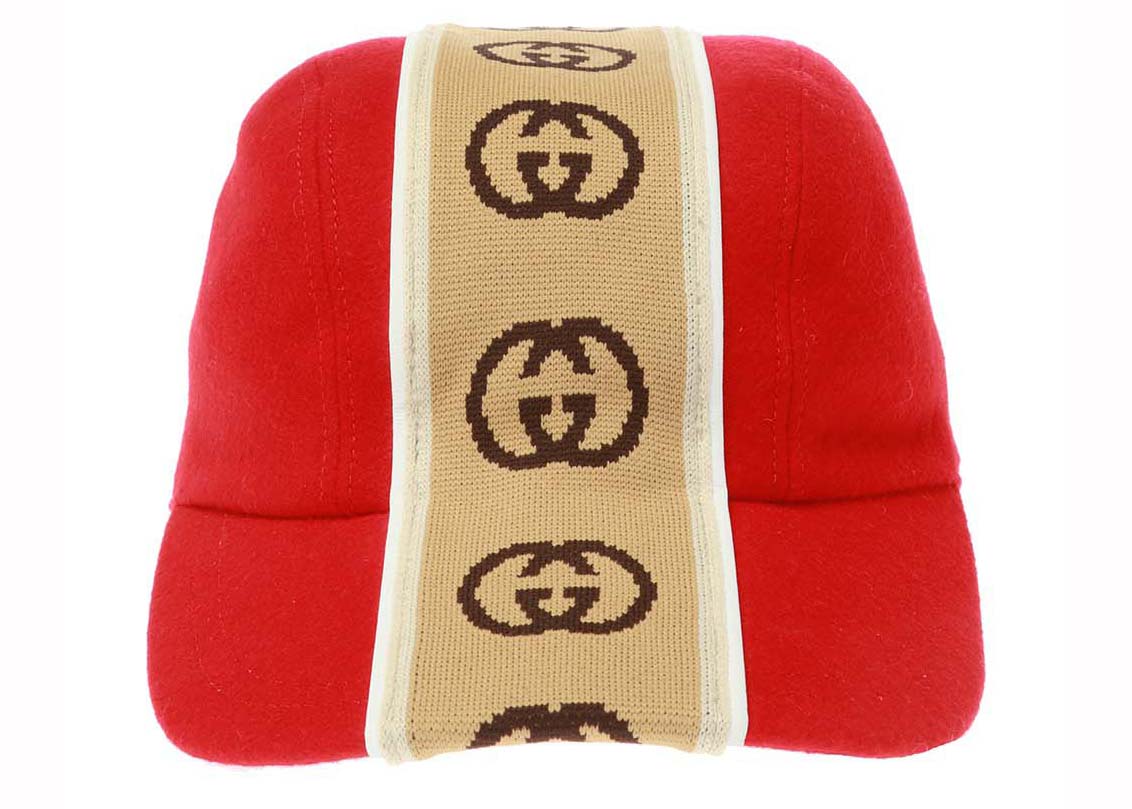 Hat Gucci M Travis Baseball Hat Red/Beige Rød | 599067 4HI96 6479, 0