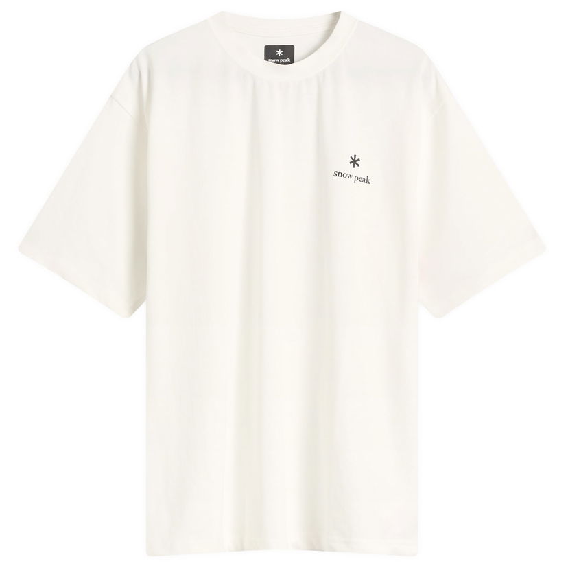 T-shirt Snow Peak Snow Peak Logo T-Shirt, Size Small Hvid | NSD-TS-25AU003-OFW