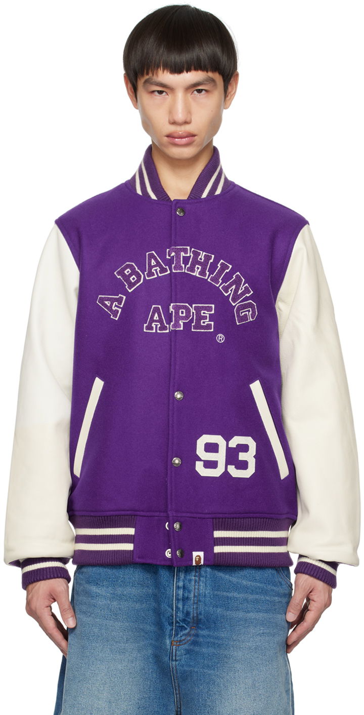 Bomberjakke BAPE Giant Ape Head Bomber Jacket Lilla | 001HJI801013M, 0