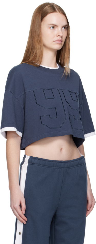 Crop top Ksubi Ksubi '99' Boyfriend Cropped T-Shirt Mørkeblå | WFA25TE001, 1