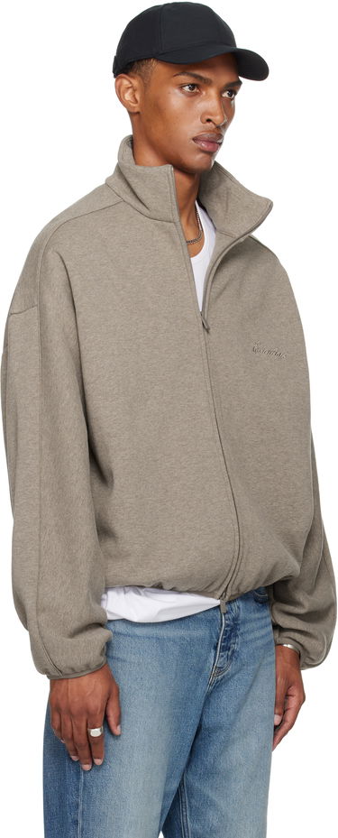 Jakke Fear of God Fear of God ESSENTIALS Modern Fit Fleece Track Jacket Grå | 202SP256893F, 1