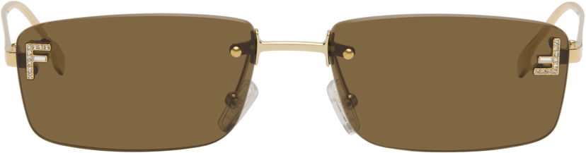 Solbriller FENDI Fendi First Crystal Sunglasses Brun | FE4172US@5432E 840126860528