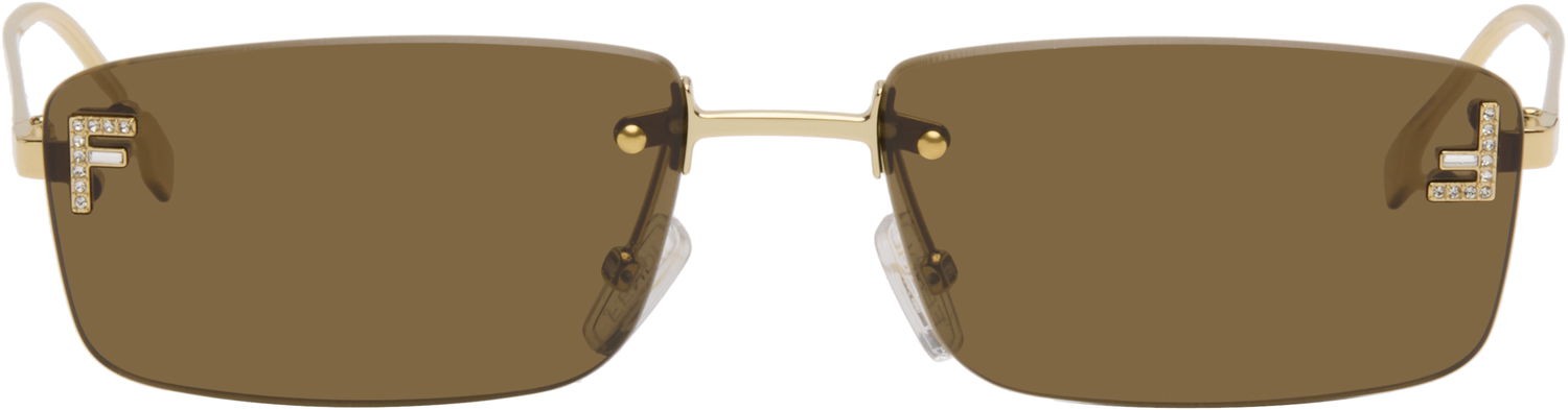 Solbriller FENDI Fendi First Crystal Sunglasses Brun | FE4172US@5432E 840126860528, 0