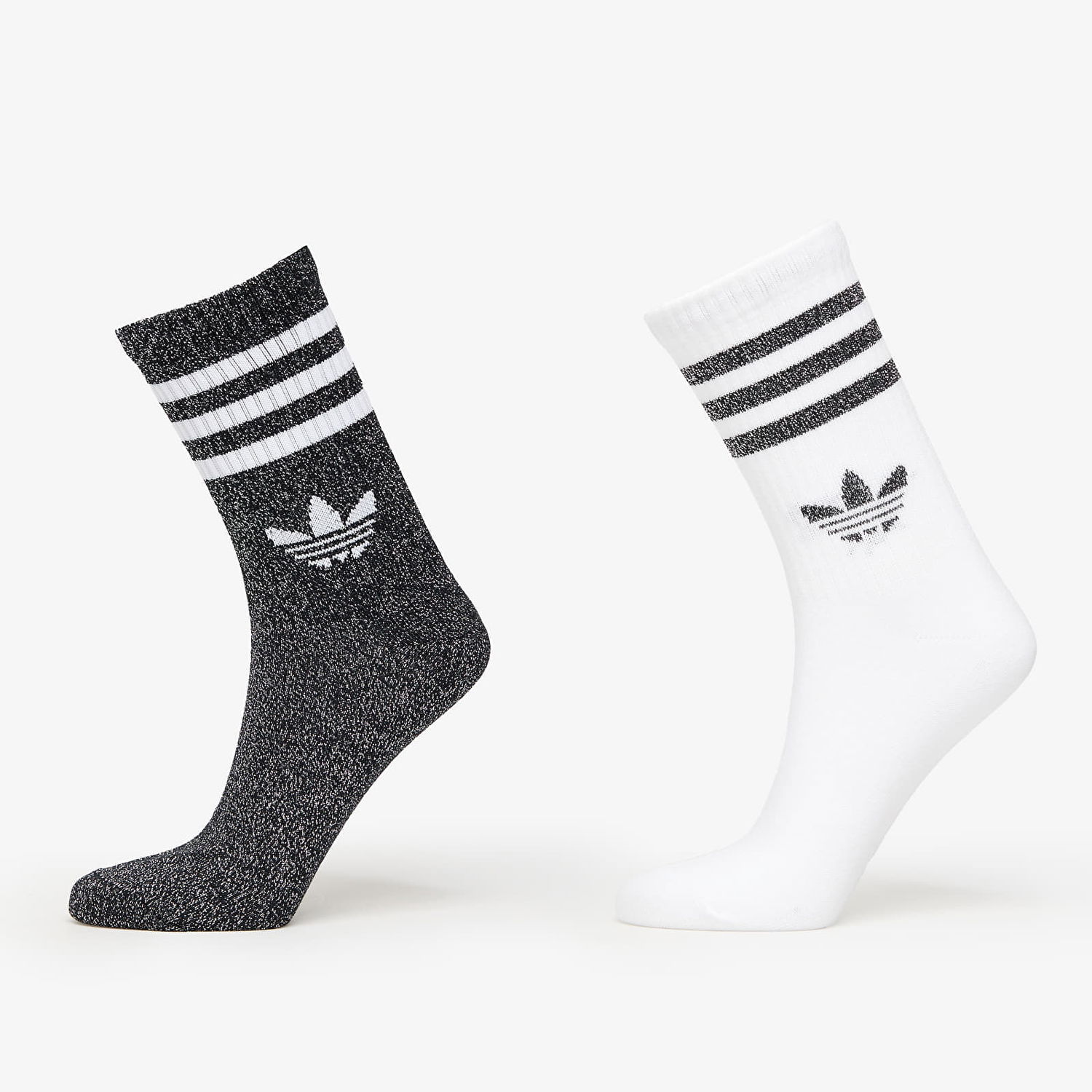 Sokker adidas Originals adidas 3-Stripes Glitter Crew Socks 2-Pack Sort | JV6049, 0