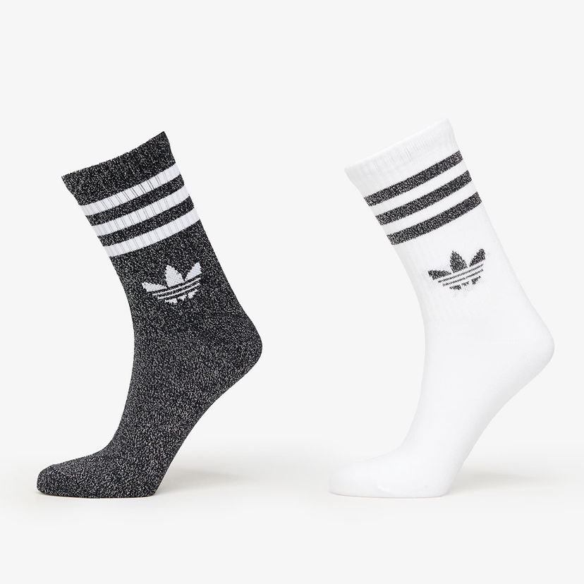 Sokker adidas Originals adidas 3-Stripes Glitter Crew Socks 2-Pack Hvid | JV6049
