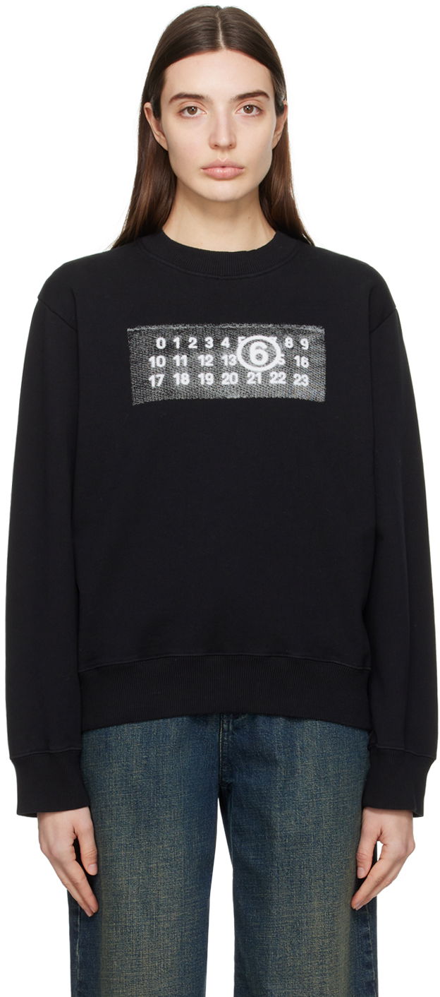 Sweatshirt Maison Margiela MM6 Print Sweatshirt Sort | SH0GU0007 S25537