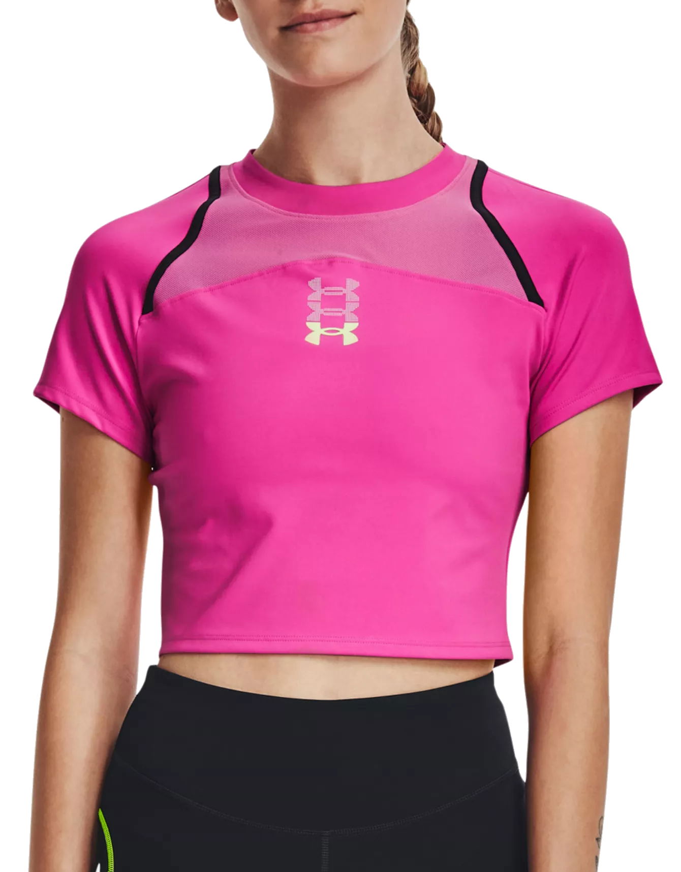 Crop top Under Armour Run Anywhere Crop Tee Lyserød | 1376816-652, 0