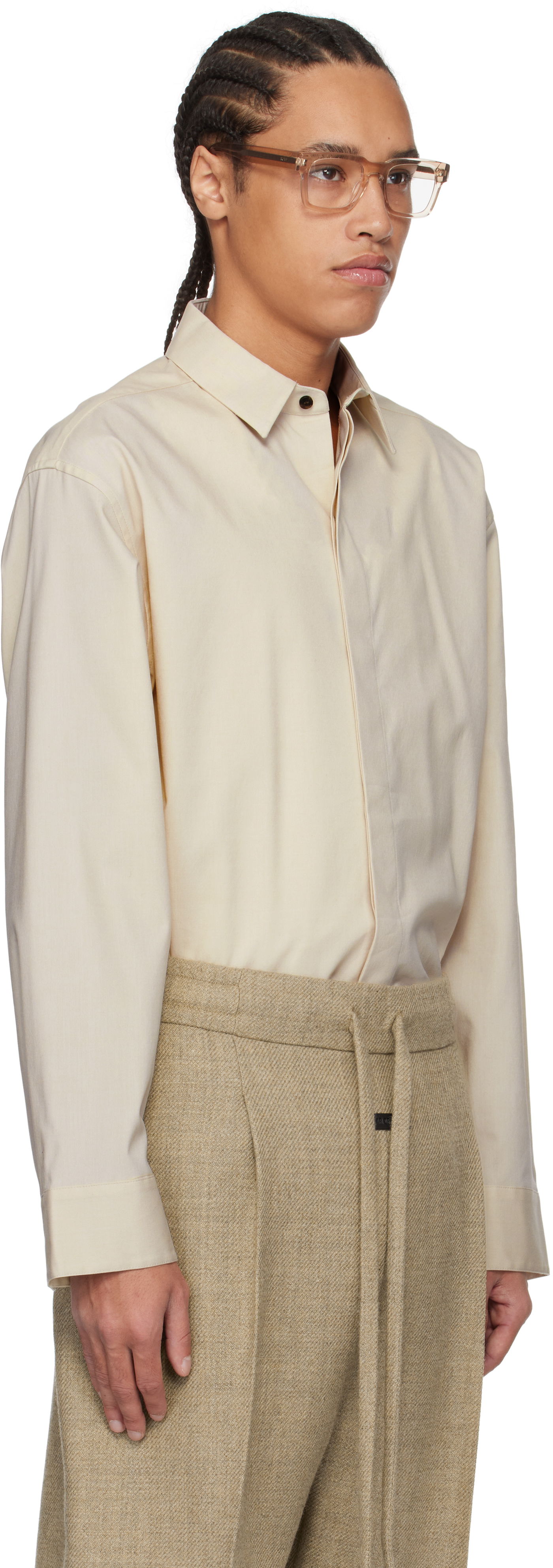Skjorte Fear of God Fear of God Oxford Button Up Shirt Beige | FGE250-501OXF, 1