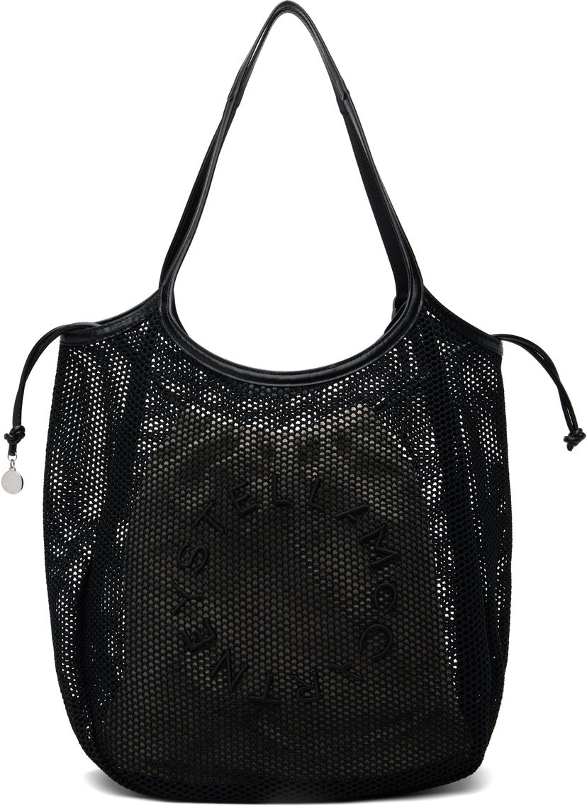 Mulepose Stella McCartney Stella McCartney Logo Mesh Tote Sort | 7B0170WP0595