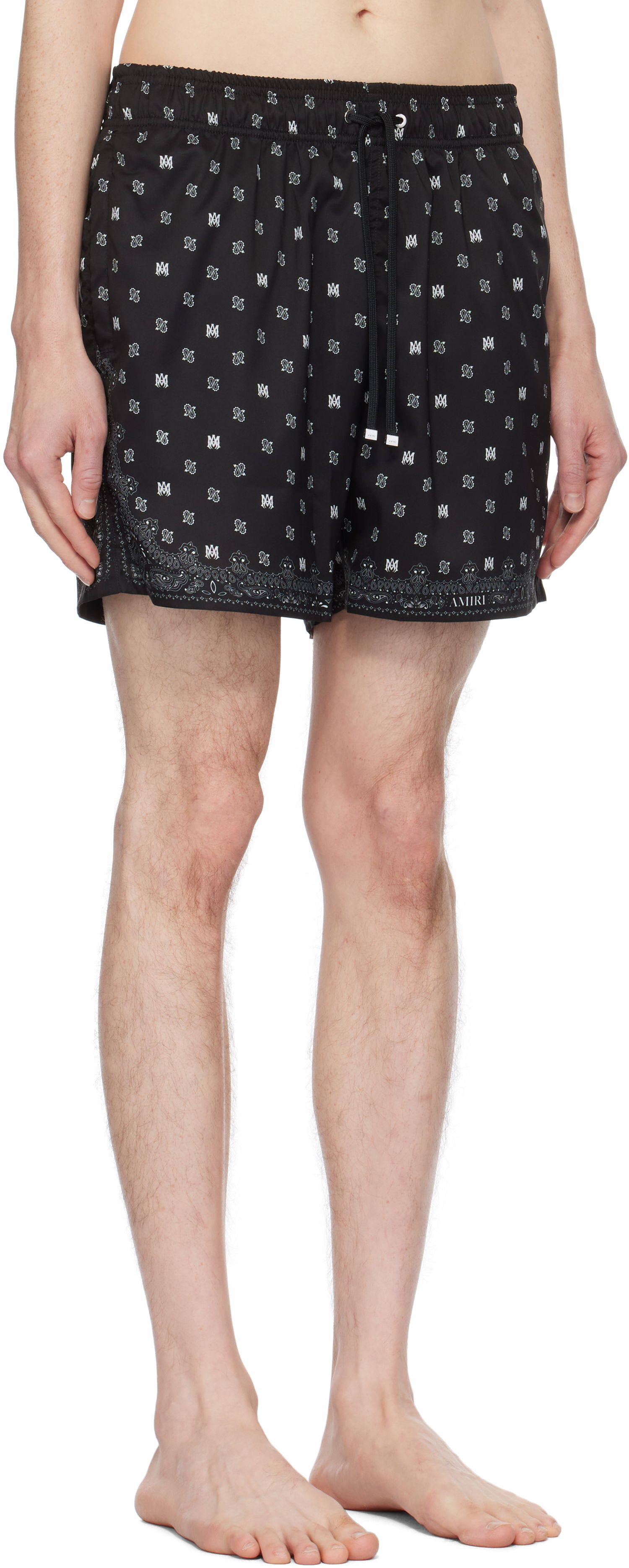 Badetøj AMIRI AMIRI MA Paisley Swim Shorts Sort | AMSWTK1035, 1