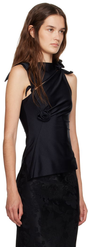 Kjole Coperni Coperni Asymmetric Flower Tank Top Sort | COPT76545, 4