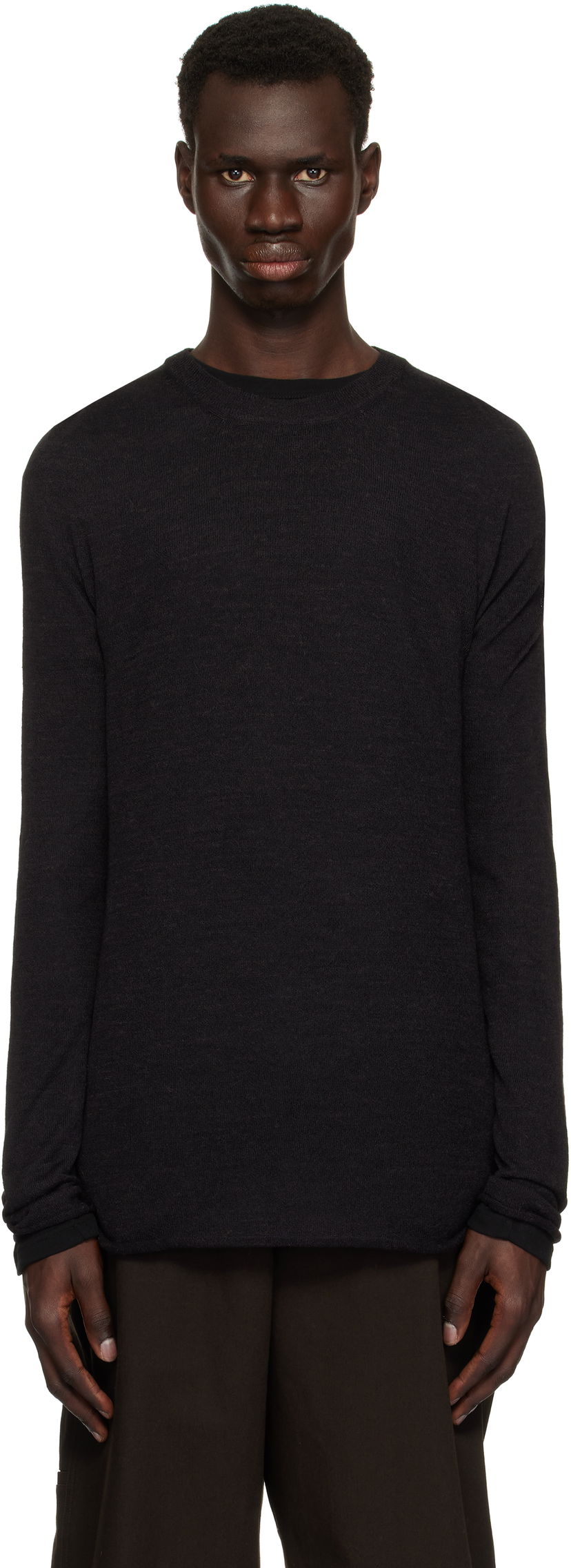 Sweater Jil Sander Jil Sander Layered Sweater Sort | J47FV0111_JTN381