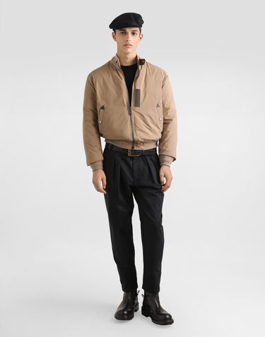 Bomberjakke Dolce & Gabbana Dolce & Gabbana Padded Satin Bomber Jacket Beige | G9BRATFUSN0M3725, 1