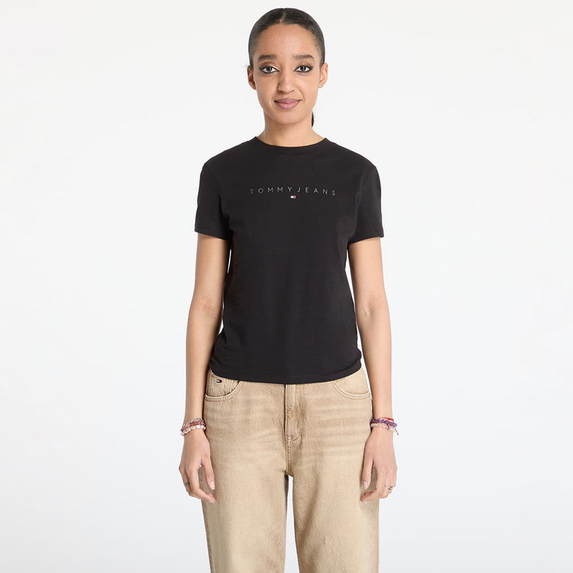 T-shirt Tommy Hilfiger Tommy Jeans Slim Linear T-Shirt Sort | DW0DW20315 BDS