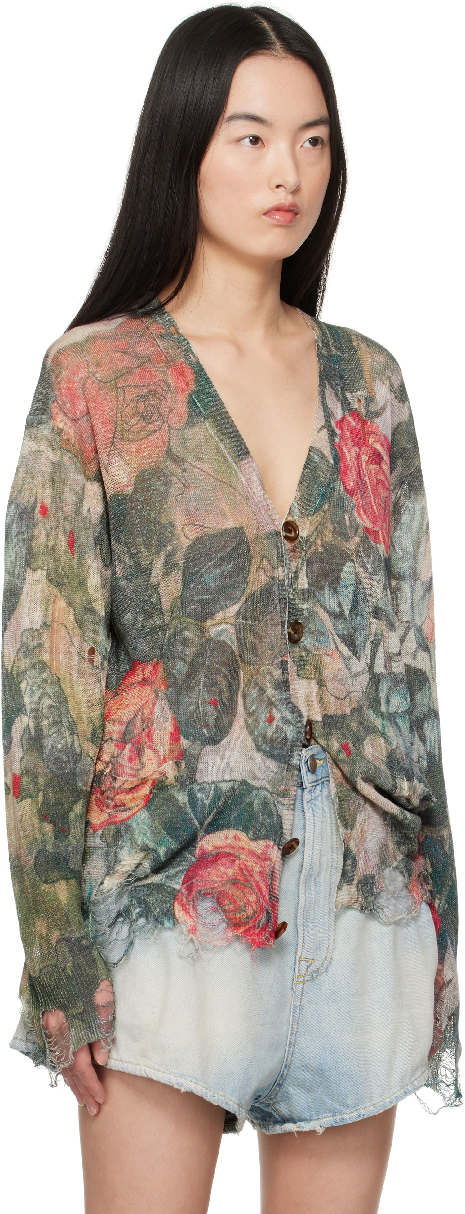 Sweater R13 R13 Boyfriend Floral Cardigan Flerfarvet | R13WY200-Y182B, 1