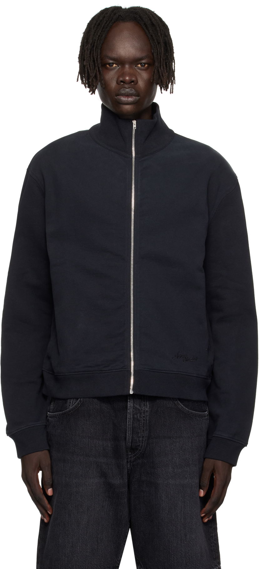 Sweatshirt Acne Studios Acne Studios Zip-Up Sweatshirt Sort | CI0200-