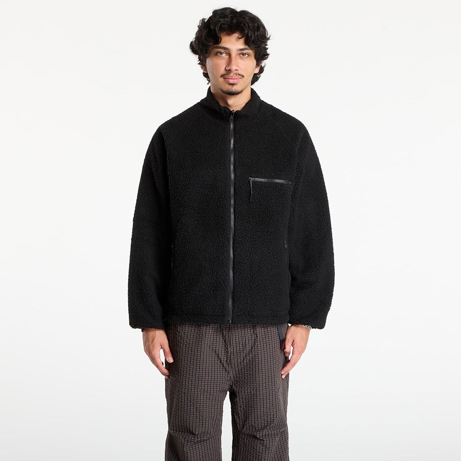 Jakke GRAMICCI Gramicci Reversible Sherpa Jacket Sort | G5FU-J014 CHARCOAL / BLACK, 1