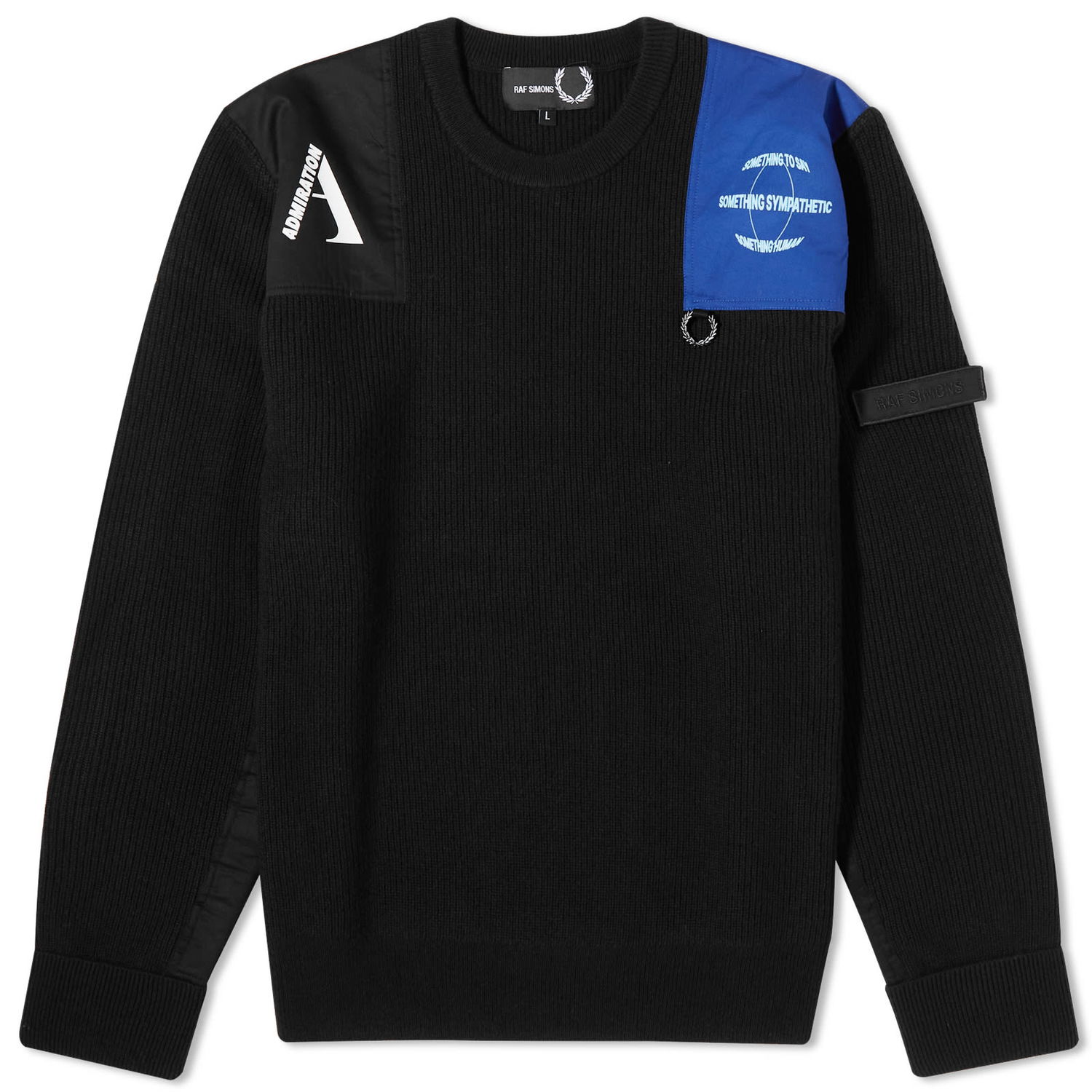 Sweater Fred Perry Raf Simons x Military Knit Sort | SK6519-102, 0