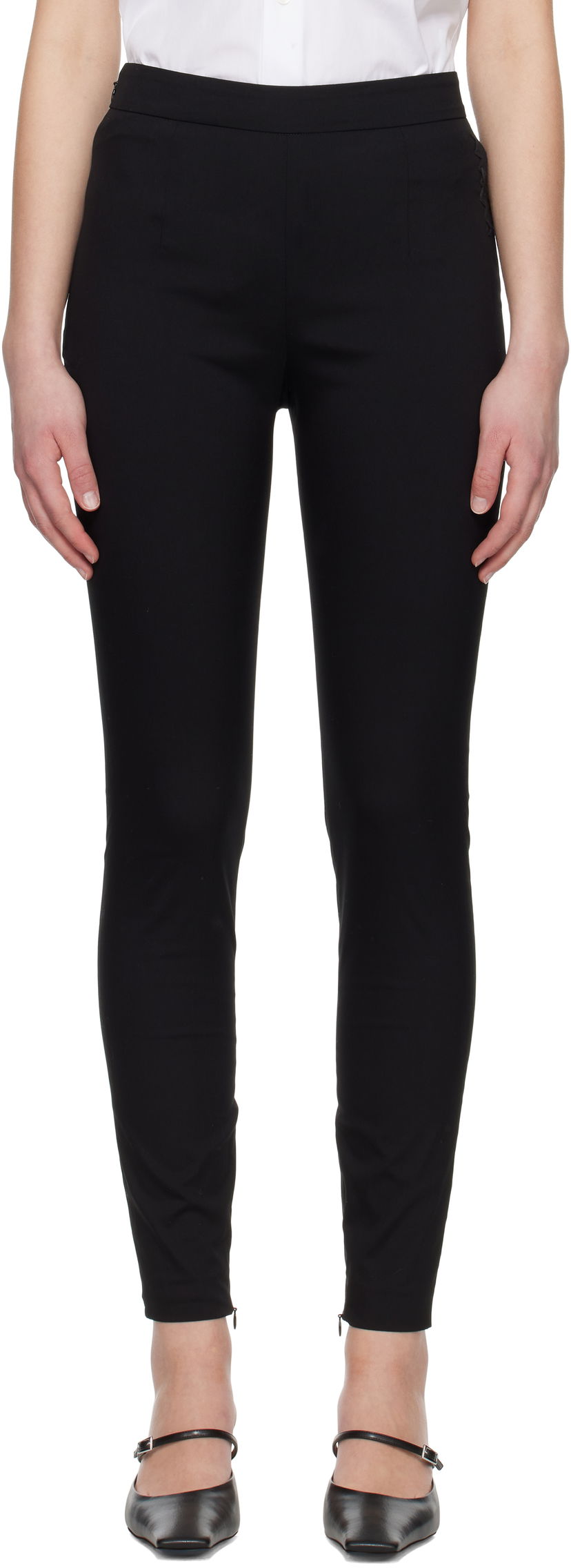 Leggings Marni Marni Stretch Poplin Symbol Trouser Leggings Sort | PAMA0571S0 UTC477