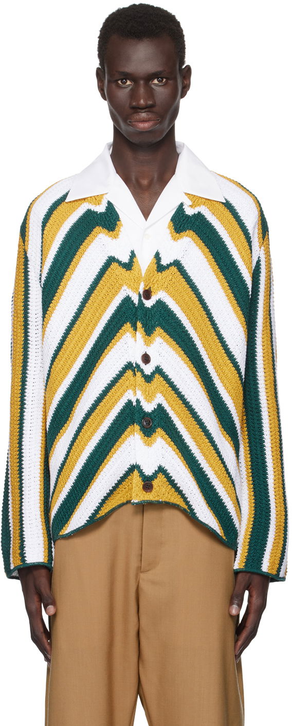 Sweater Marni Chevron Cardigan Flerfarvet | CDMG0132Q1 UFCB27
