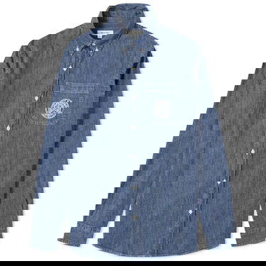Skjorte Sporty & Rich Conneticut Crest Denim Shirt Mørkeblå | STAW2314BD, 0