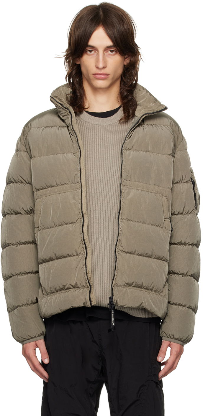 Jakke C.P. Company Khaki Chrome-R Down Jacket Grå | 17CMOW016A-005904G