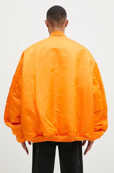 Bomberjakke VETEMENTS VETEMENTS Oversized Leather Bomber Jacket Sort | UA66JA200B, 5