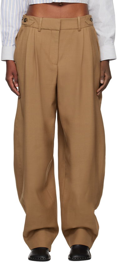 Bukser Stella McCartney Stella McCartney Wide Leg Trousers Brun | 6401383CU750, 0