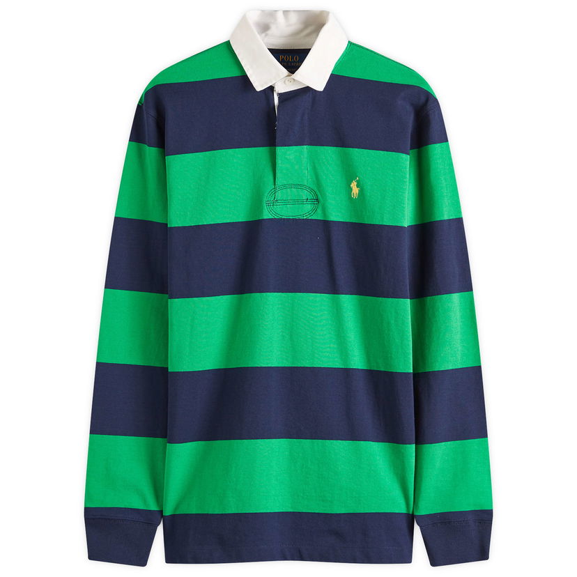 Polo skjorte Polo by Ralph Lauren Ralph Lauren Long Sleeve Rugby Shirt, Size Large Grøn | 710900566015