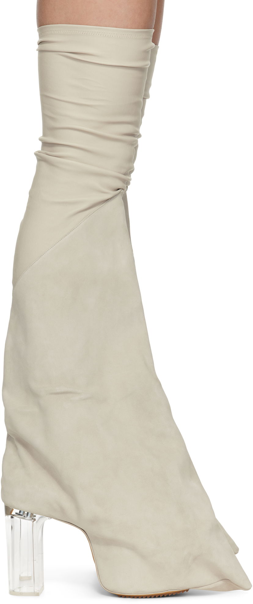 Sokker Rick Owens Rick Owens Hollywood Taco Kiss Tall Boots Beige | RR01E5843 LSLVS0