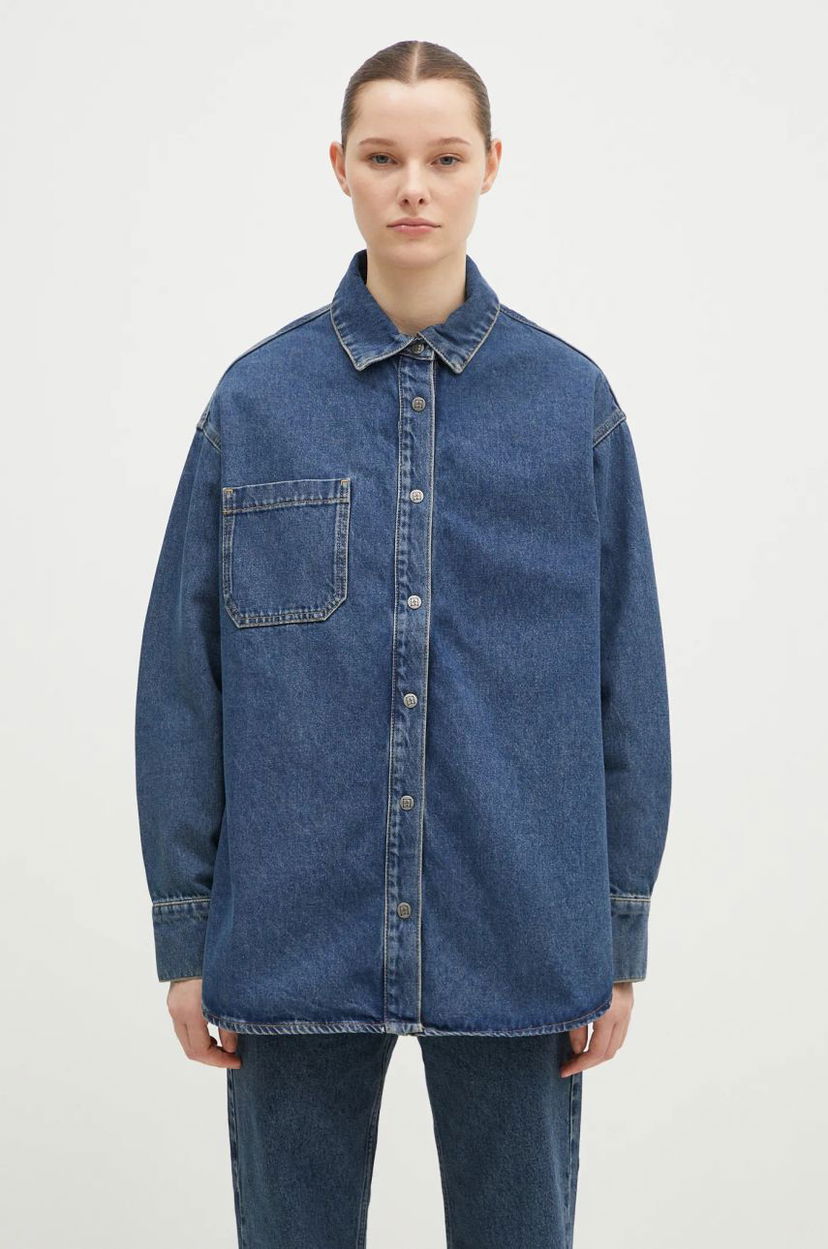 Skjorte Ksubi Oversized Longsleeve Denim Shirt Blå | WPF24SH007