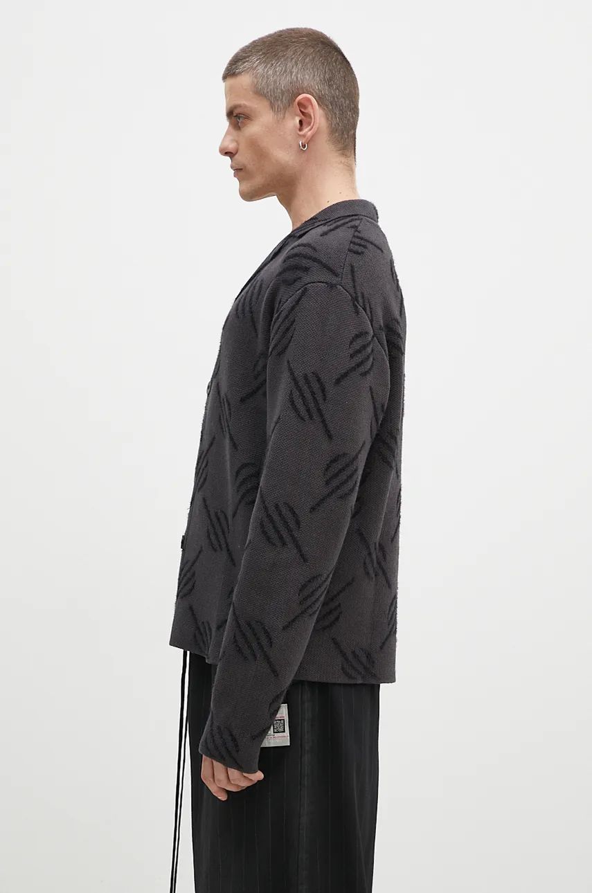 Sweater DAILY PAPER Kirabo Monogram Cardigan Sort | 2421031, 1