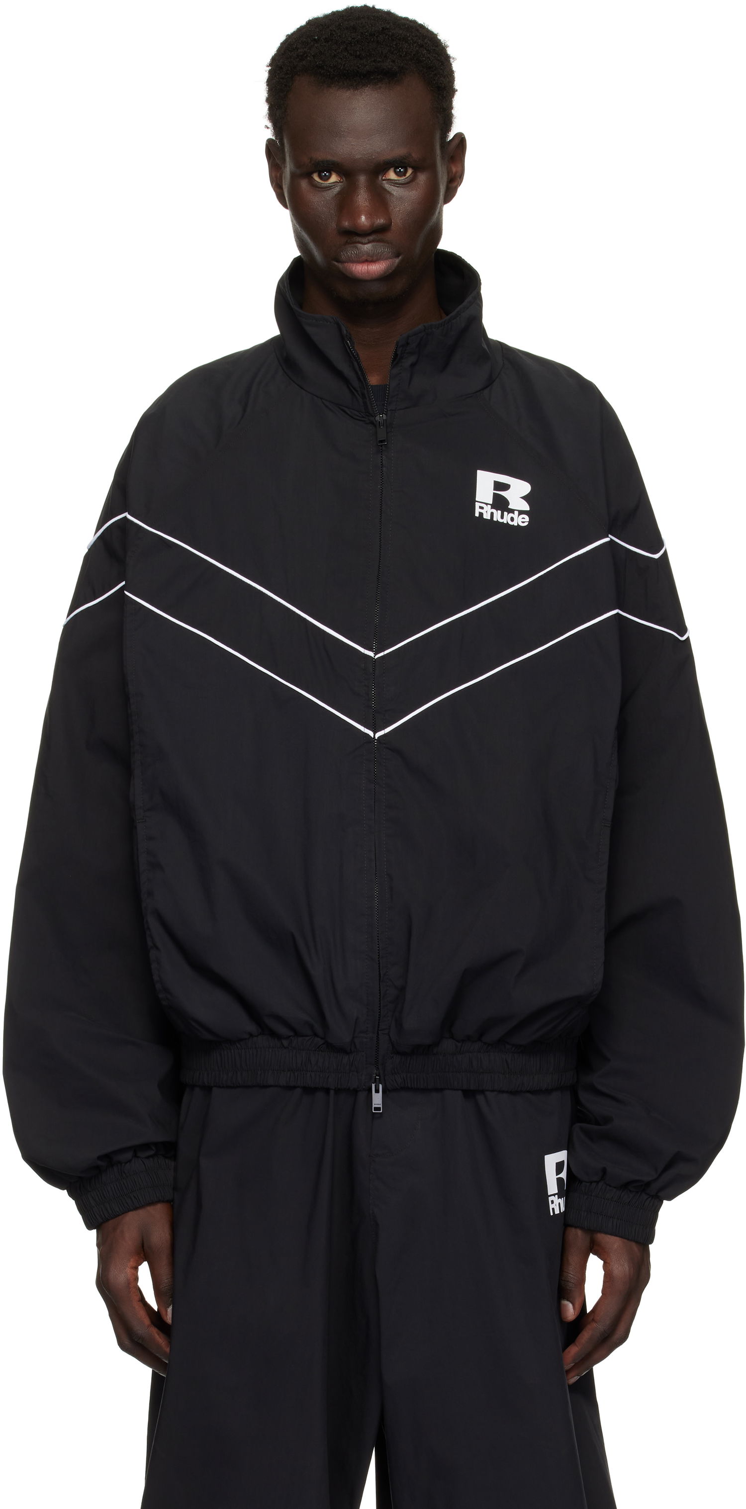 Vindjakke Rhude Rhude Piping Raglan Track Jacket Sort | RHPS25JA01005, 0