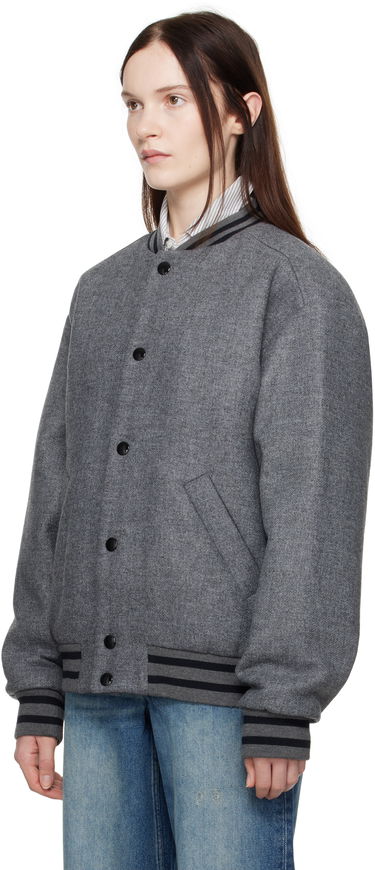 Bomberjakke A.P.C. Wool Bomber Jacket Grå | WVBEB-M02974, 3