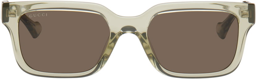 Solbriller Gucci Gucci Rectangular Frame Sunglasses Grøn | GG1732SK-003