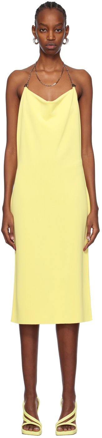 Kjole Bottega Veneta Chain Midi Dress Gul | 773543 V3O30