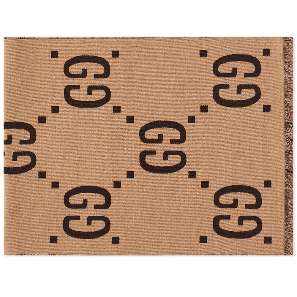 Tørklæde Gucci GG Jaquard Scarf Dark Brown Brun | 495592-4G350-2179, 0