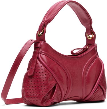 Håndtaske Marine Serre Marine Serre Futura Mini Leather Bag Lyserød | WBA006A RLEA0023, 2