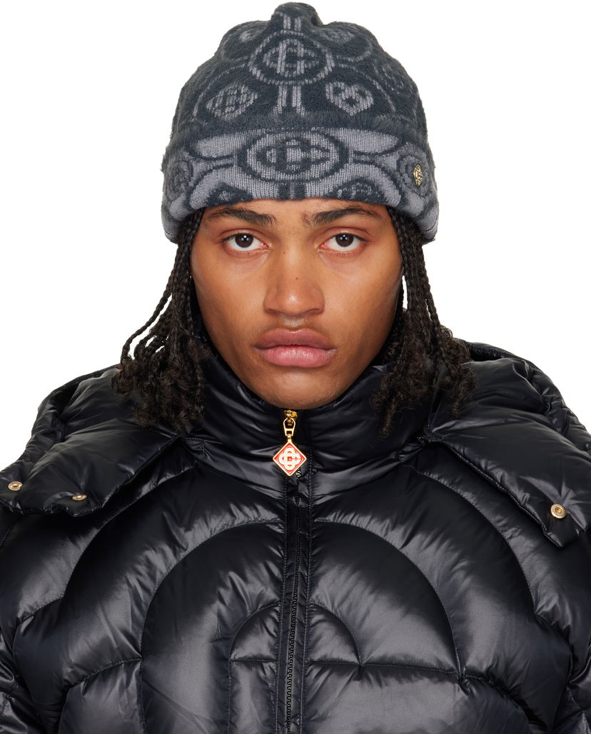 Beanie Casablanca Casablanca Fluffy Monogram Beanie Grå | A-AW25-HAT-096-01