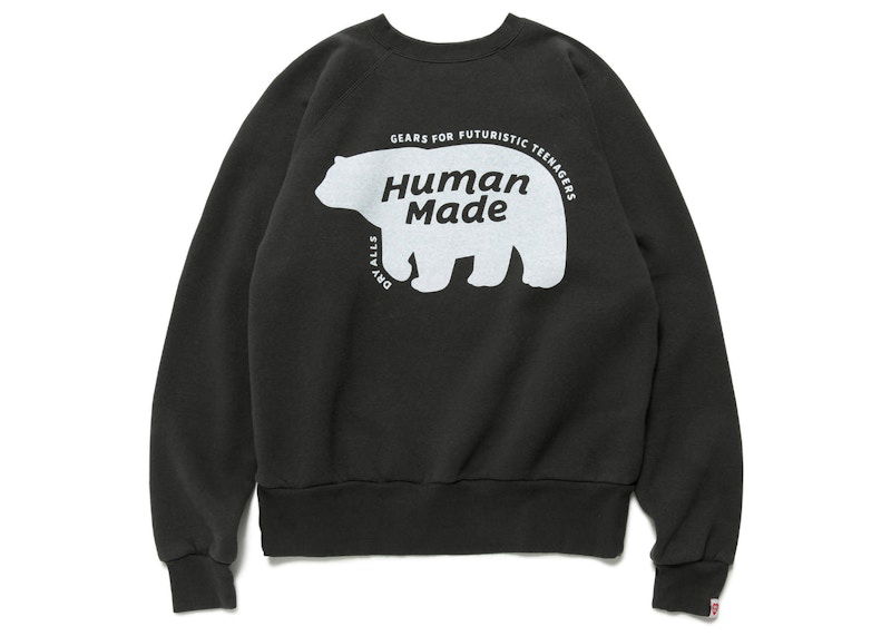 Sweatshirt Human Made Crew Neck Raglan Sweatshirt Sort | HM24CS019