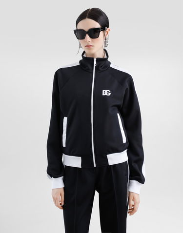 Jakke Dolce & Gabbana Dolce & Gabbana Zip-Up Track Jacket with Logo Embroidery Sort | F9S53ZGDCX7N0000, 3