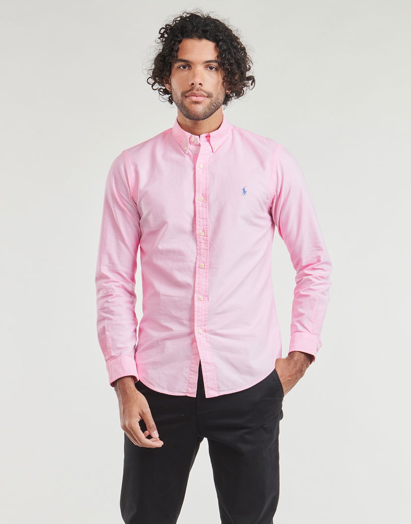 Skjorte Polo by Ralph Lauren Long Sleeve Shirt Lyserød | 710804257027