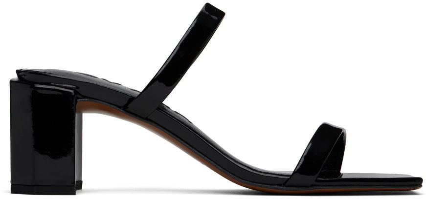 Sneakers og sko BY FAR Tanya Patent Leather Heeled Sandals Sort | 19PFTNYSBLP, 0